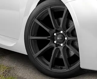 Black SUV with custom wheel