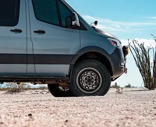 Grey van with Reika wheels