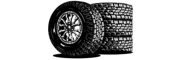 Illustration with stack of tires