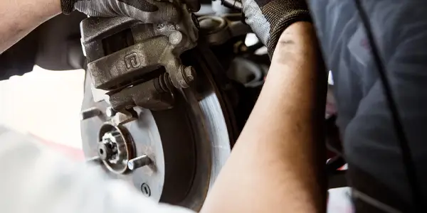 Close-up of brakes