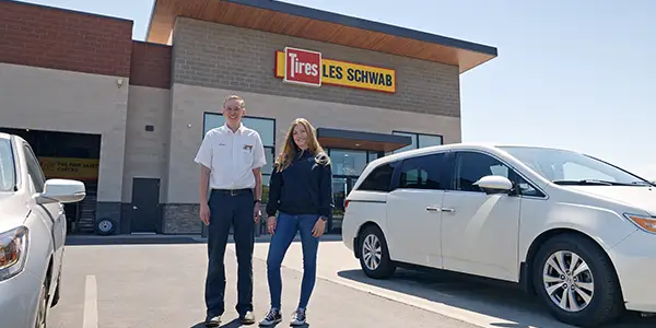 Les Schwab team members with Opportunity Matters employees.