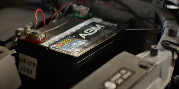 Close-up of a battery